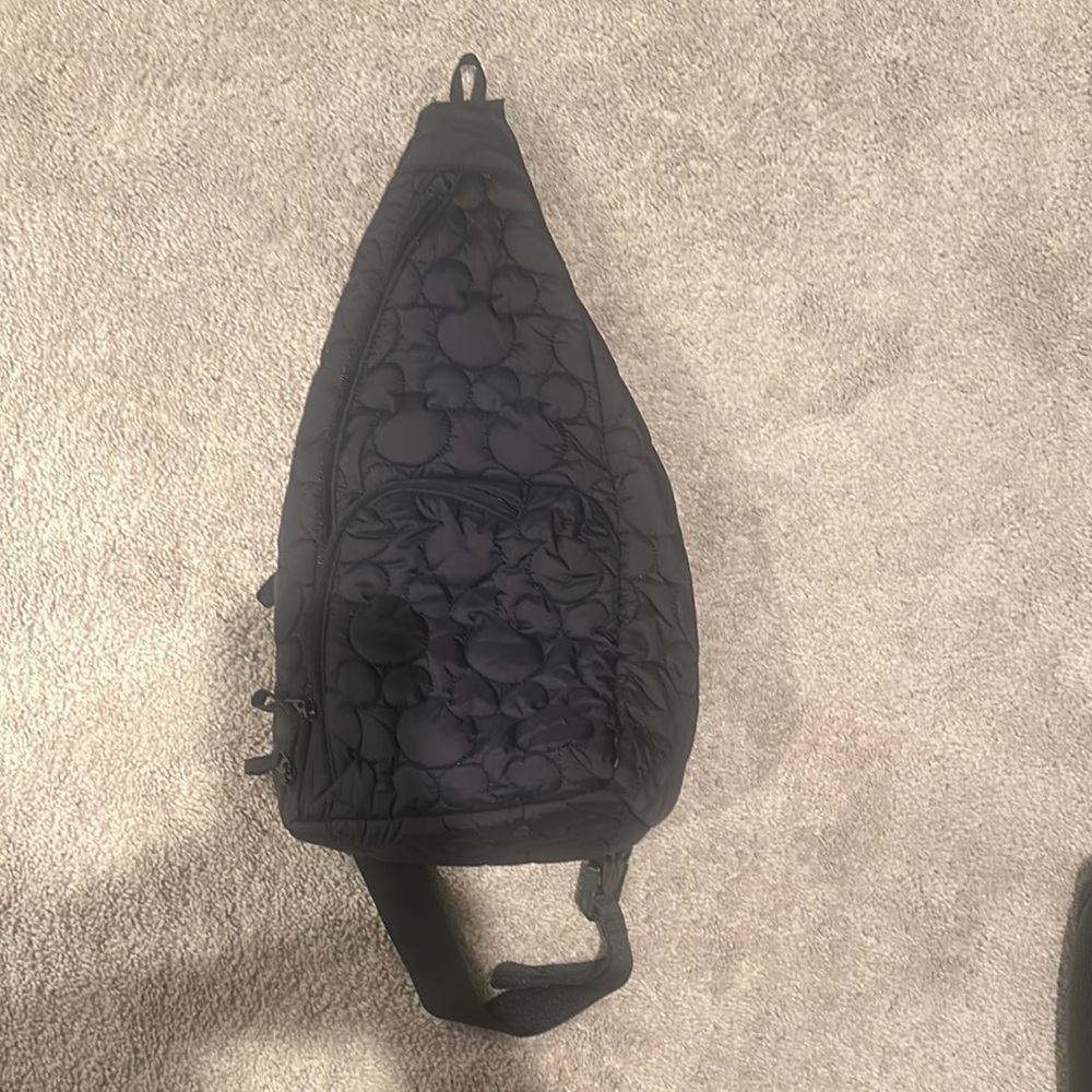 Black Quilted Men's Sling Bag